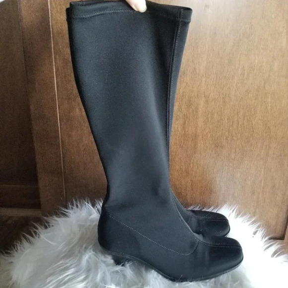 La Canadienne Tall Sock Boot Waterproof Kitten Heel  7 - Picture 2 of 13